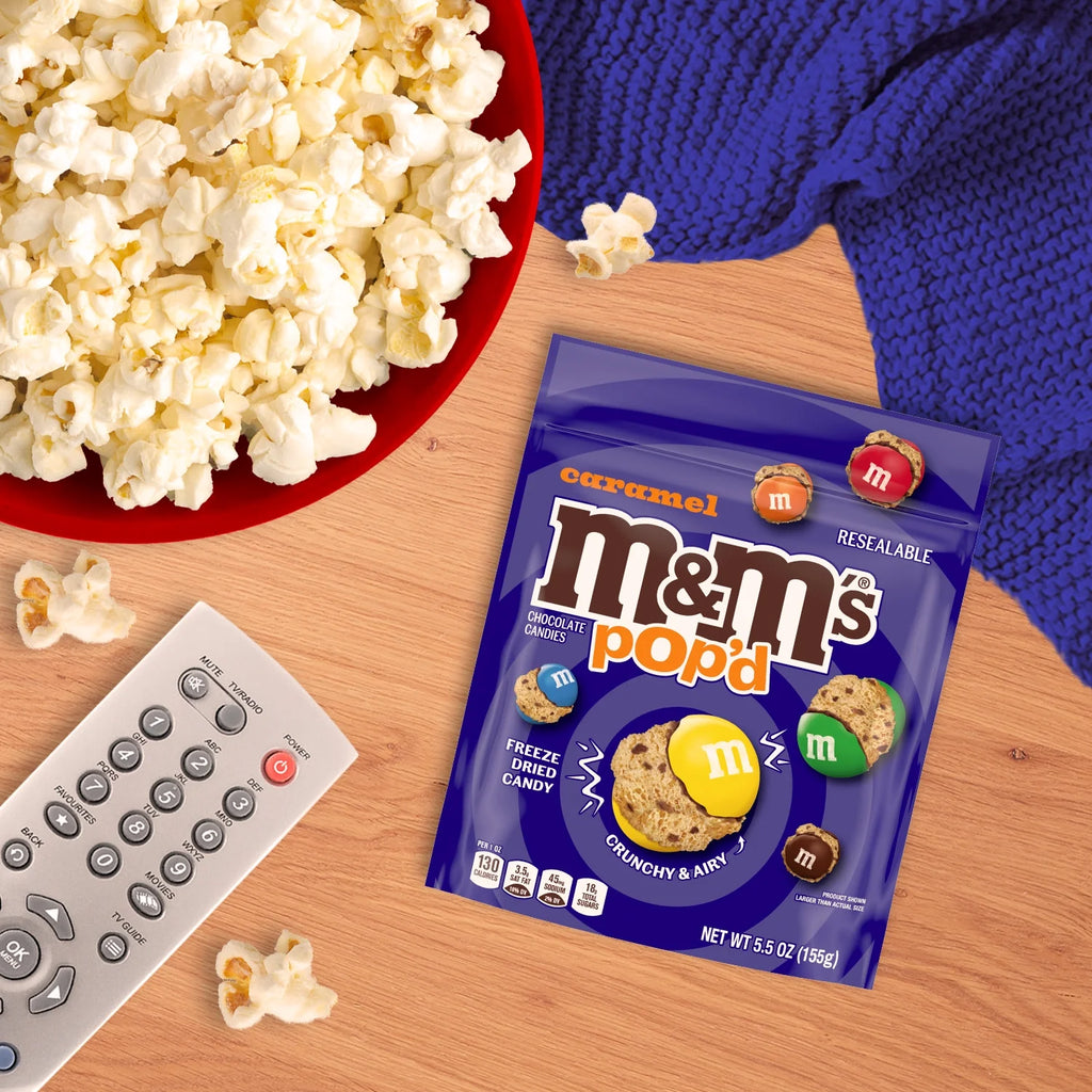 M&Ms POP'D CARAMEL FREEZE DRIED CANDY BIG BAG