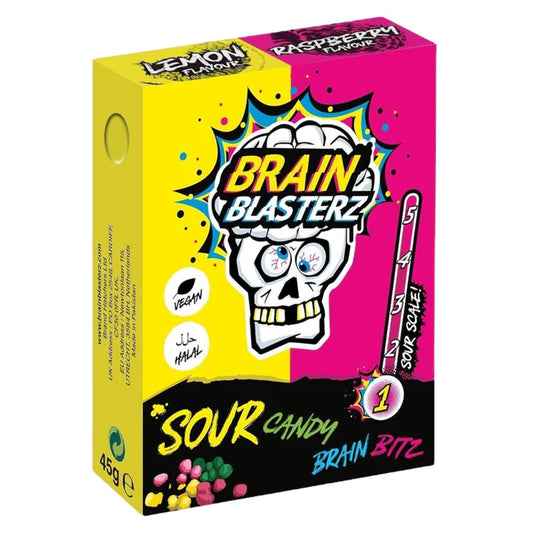 BRAIN BLASTERZ SOUR BOX BITZ LEMON RASPBERRY