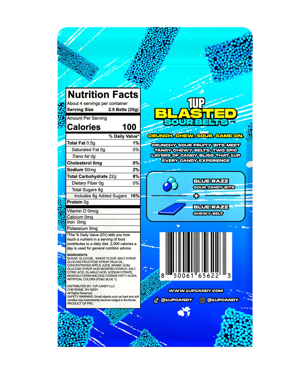 BLUE RAZZ SOUR BELTS - RARE PRODUCT
