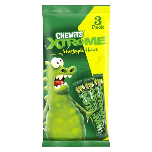 CHEWITS XTREME SOUR APPLE CHEWS