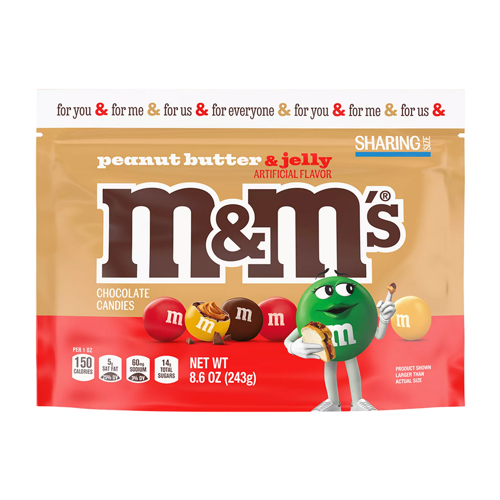 M&M's PEANUT BUTTER WITH JELLY - SHARING SIZE - NEW ITEM