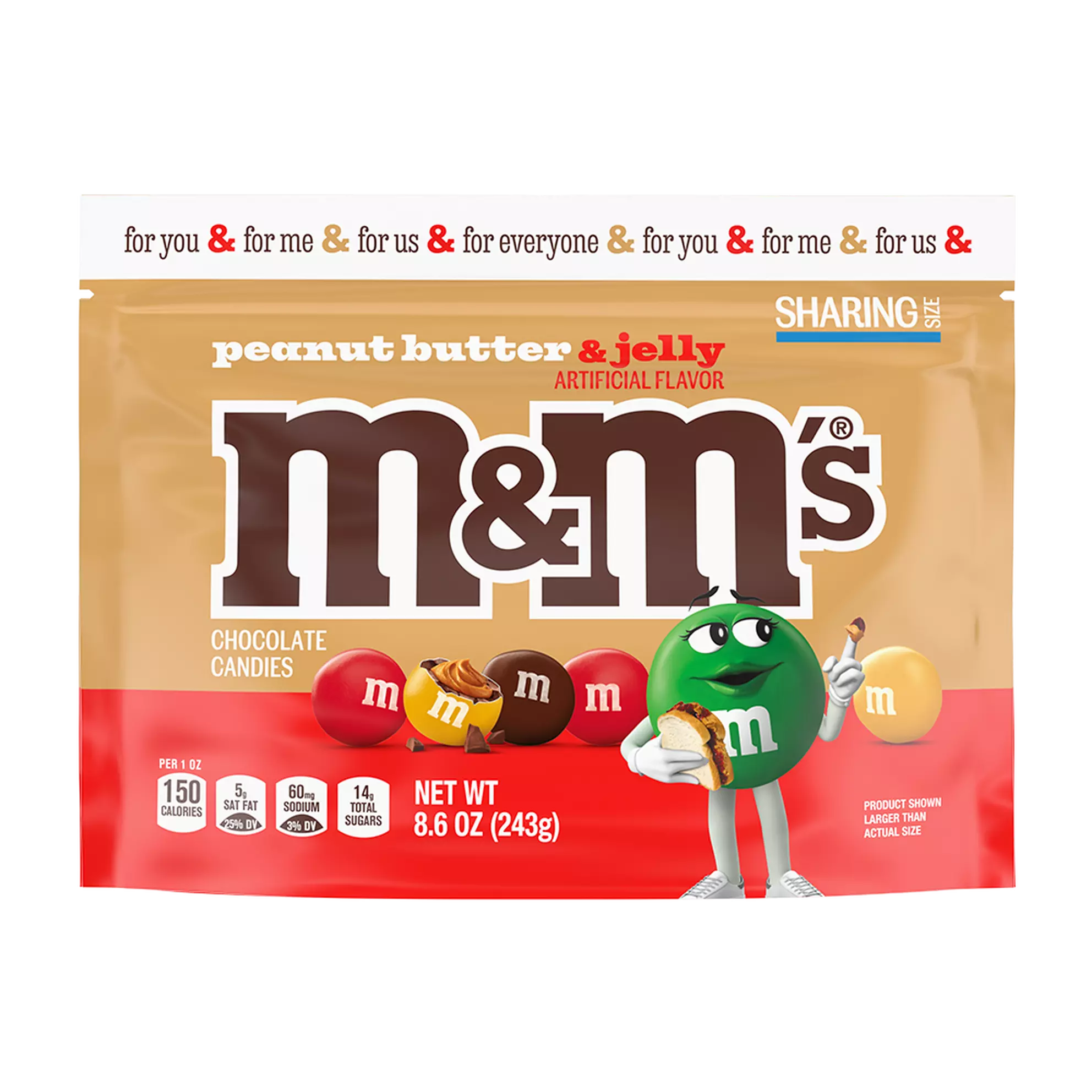 M&M's PEANUT BUTTER WITH JELLY - SHARING SIZE - NEW ITEM