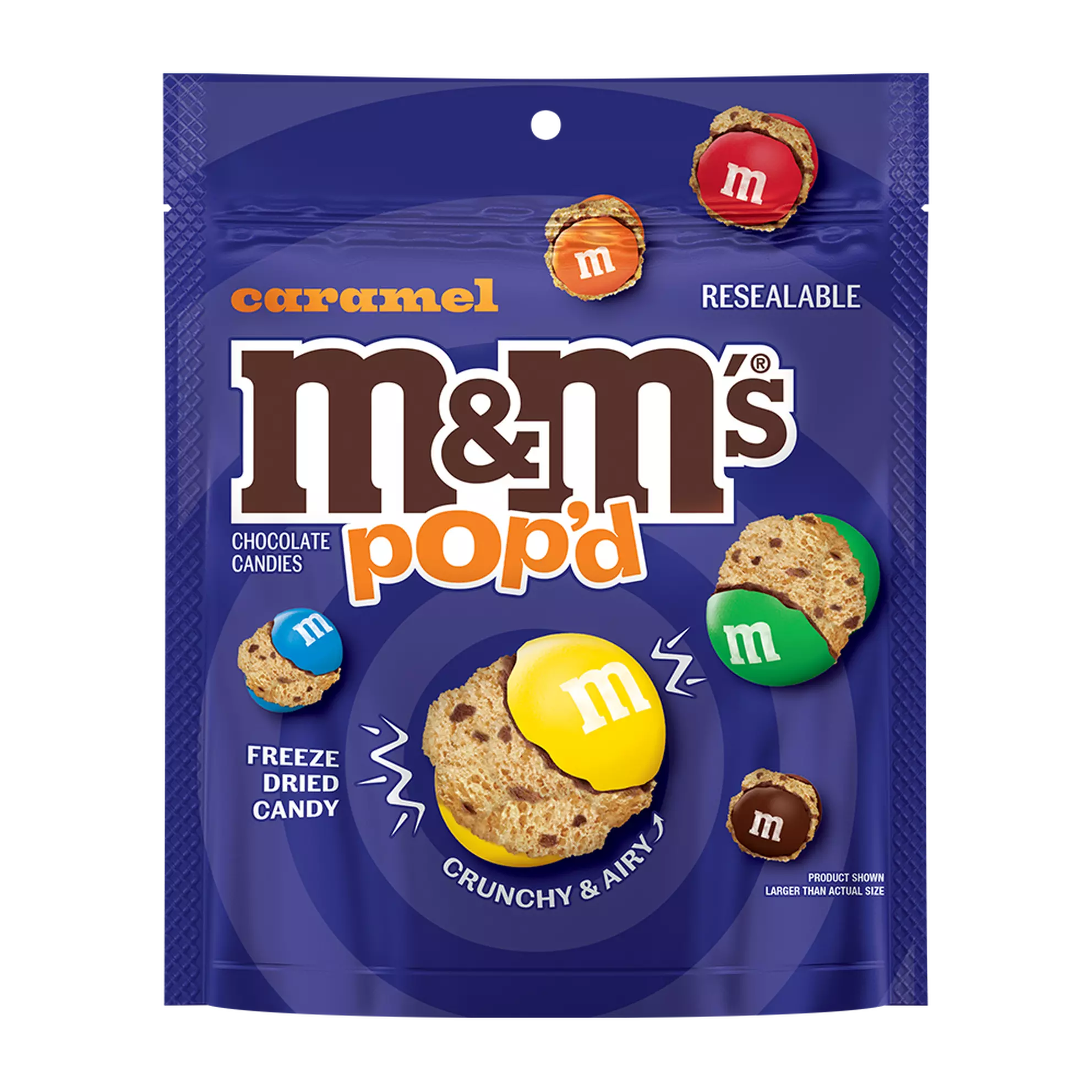 M&Ms POP'D CARAMEL FREEZE DRIED CANDY BIG BAG