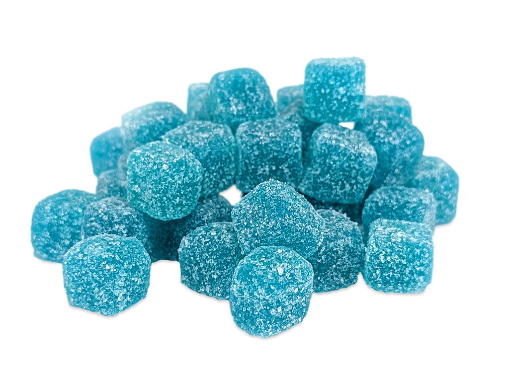 WARHEADS BLUE RASPBERRY CUBES