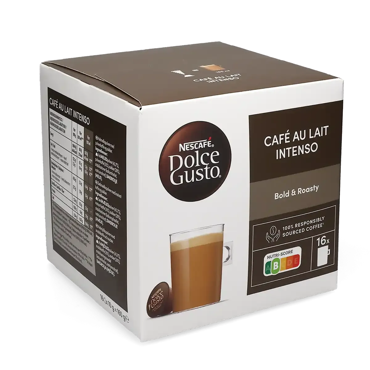 Café au Lait Intenso 16 pods for Dolce Gusto