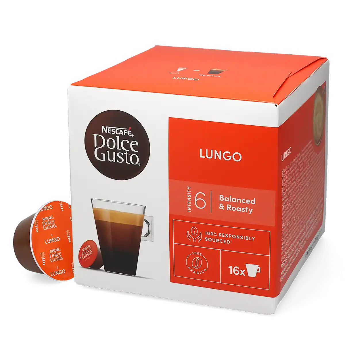 Lungo 16 pods for Dolce Gusto