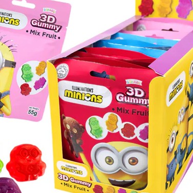 MINIONS 3D GUMMIES - MIXED FRUIT