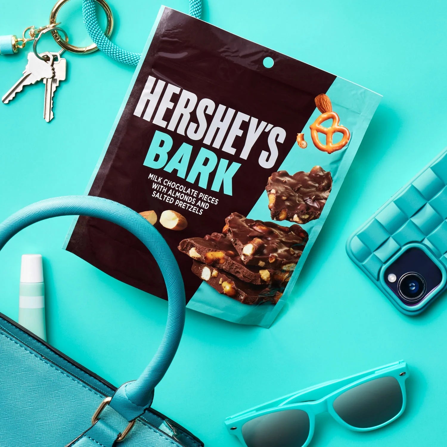 HERSHEY'S BARK CHOCOLATE PRETZELS W/ALMONDS - BIG BAG