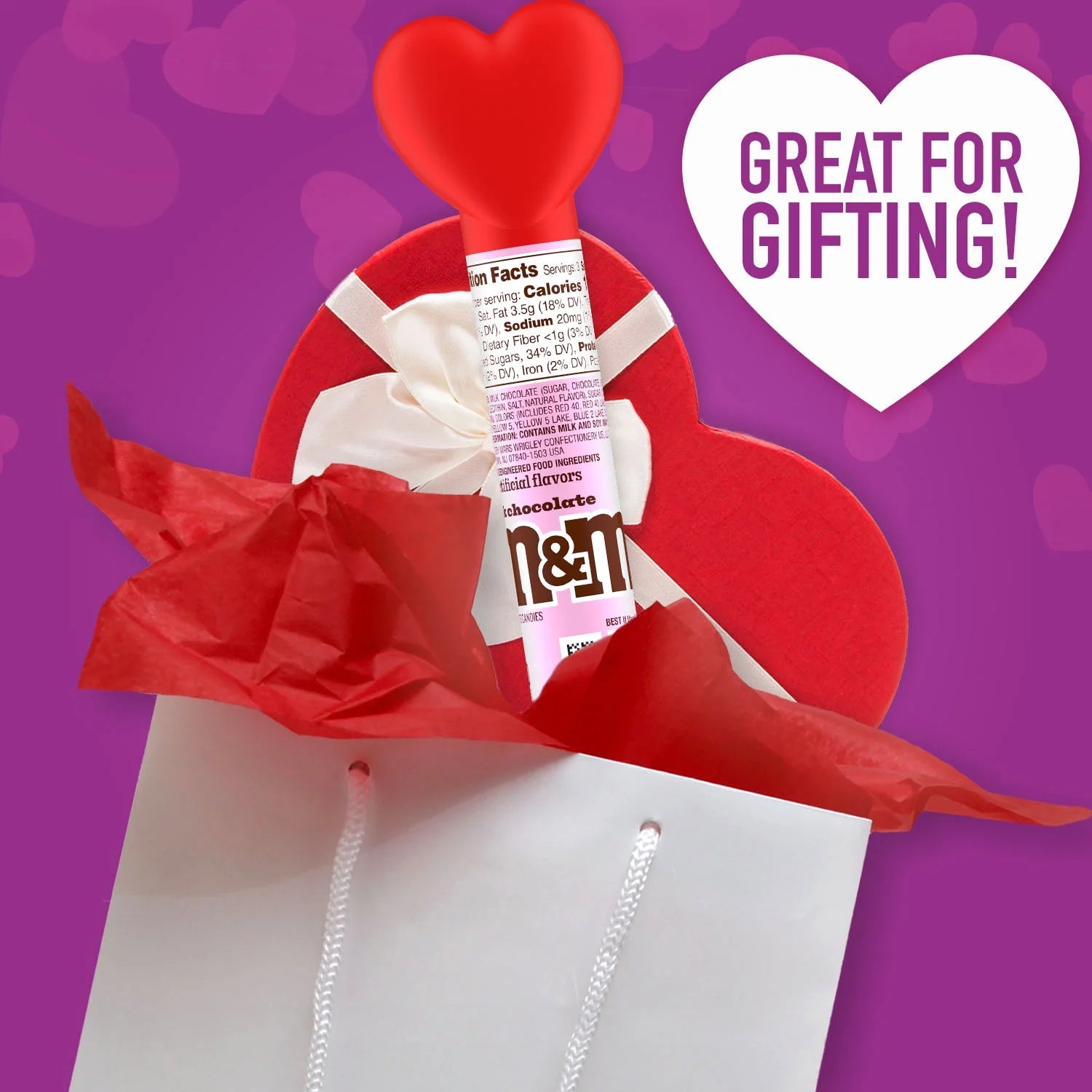 M&Ms HEART VALENTINES TUBE