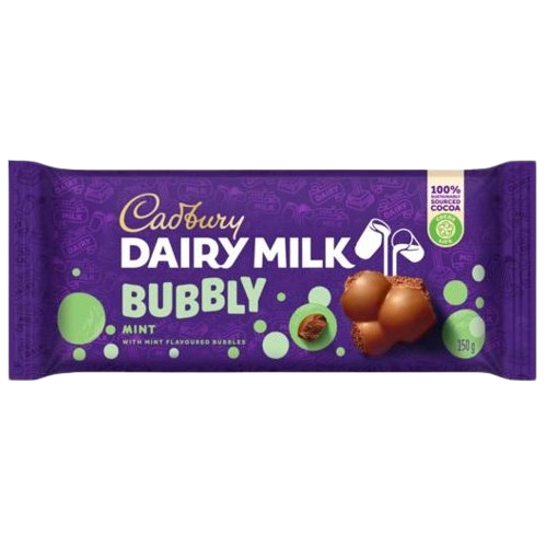 CADBURY DAIRY MILK BUBBLY MINT - NEW RARE ITEM