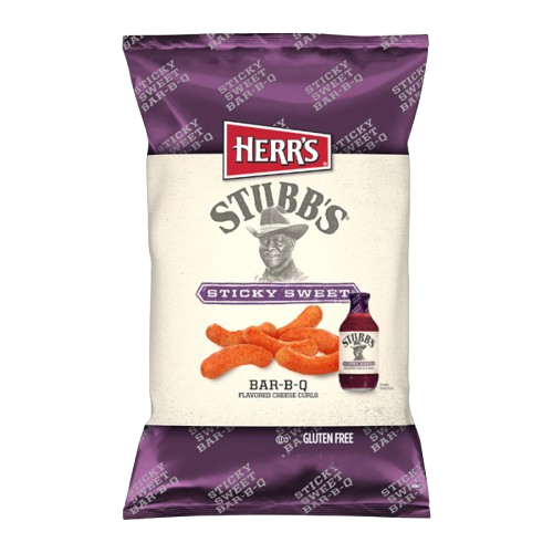 Herr's Stubb's Sticky Sweet Bar-B-Q Cheese Curls - MADE IN USA