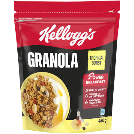 KELLOGS TROPICAL BURST MUESLI GRANOLA - RARE