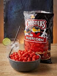 CHESTERS PUFF CORN FLAMIN HOT BIG BAG EC TT