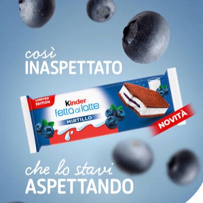 KINDER FETTA AL LATTE MIRTILLO - LIMITED EDITION - SUPER RARE