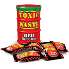 TOXIC WASTE SOUR CANDY DRUM RED