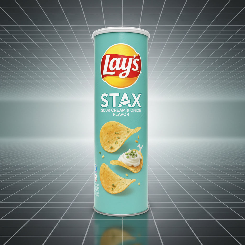 LAYS STAX SOUR CREAM AND ONION AS