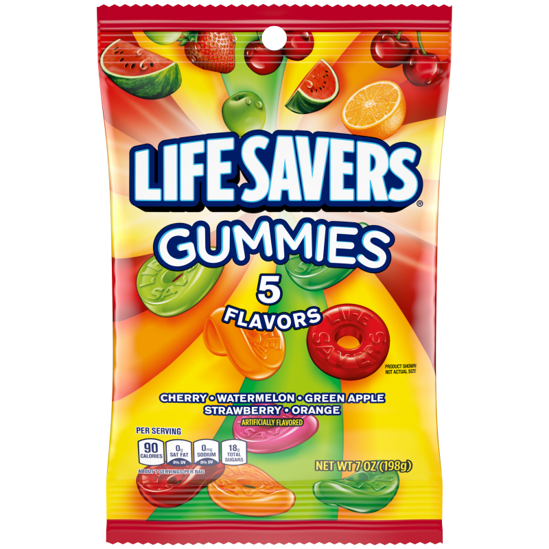 LIFE SAVERS GUMMIES 5 FLAVORS - BIG BAG MADE IN USA