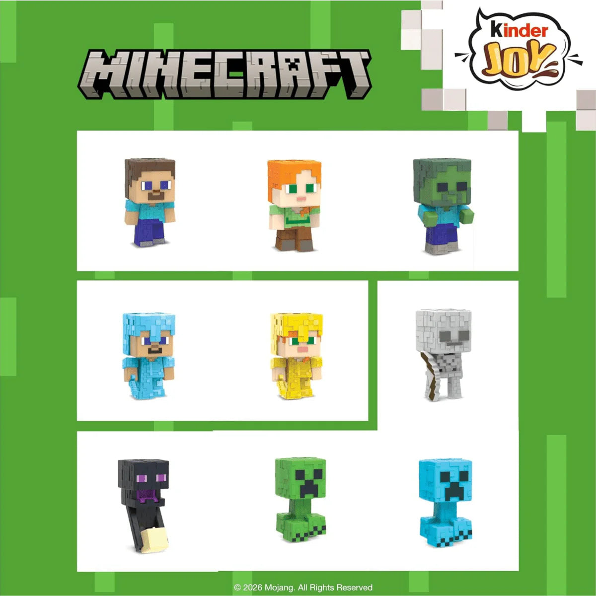 KINDER MINECRAFT PACK OF 12 ON SALE