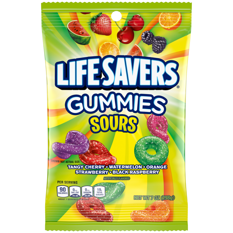 LIFE SAVERS GUMMIES SOURS - BIG BAG MADE IN USA
