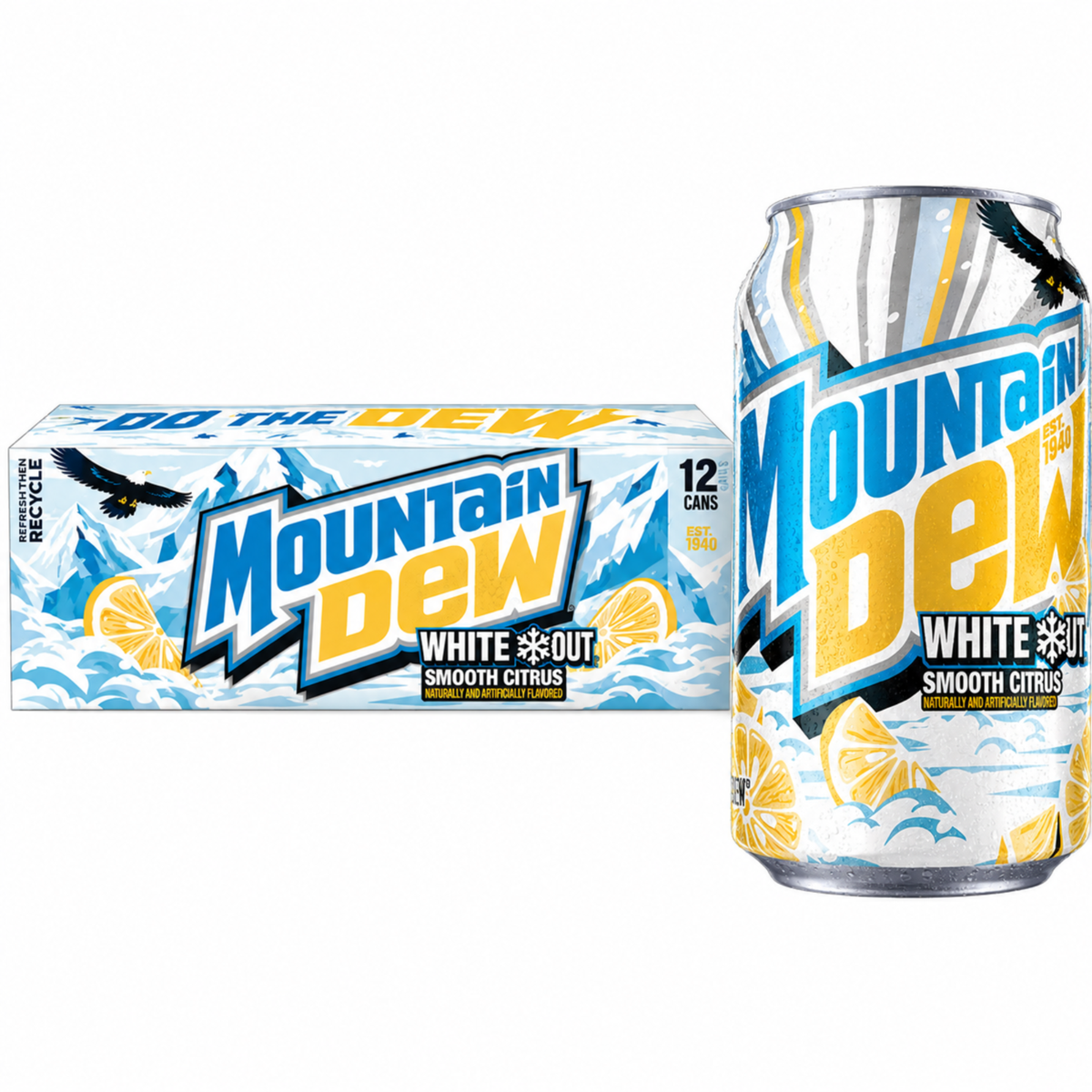 MOUNTAIN DEW WHITE OUT SMOOTH CITRUS - LIMITED EDITION