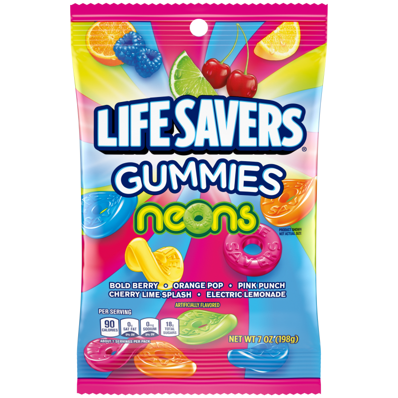 LIFE SAVERS GUMMIES NEONS - BIG BAG MADE IN USA