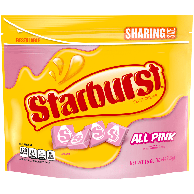 STARBURST ALL PINK CHEWY - HUGE BAG 442,3G