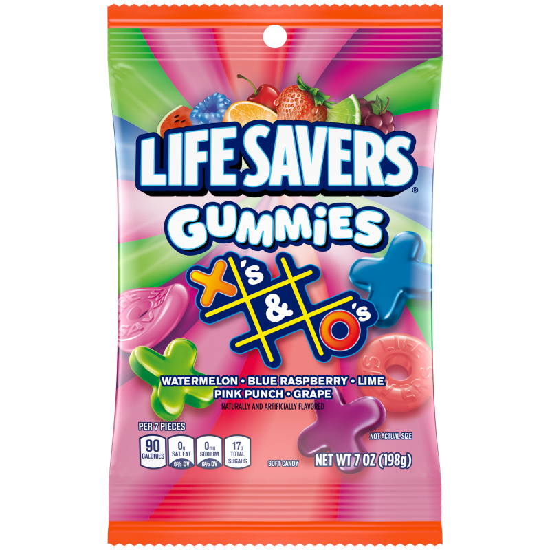 LIFE SAVERS GUMMIES X´S AND O´S BIG BAG MADE IN USA